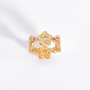✨ Anillo de Estrellas Bañado en Oro - Brilla con Elegancia ✨