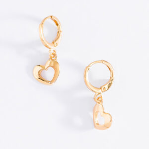 💛 ARETES de Oro con Forma de Corazón 💛