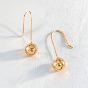✨ Aretes Clásicos de Esfera en Baño de Oro 18k - Tamaño Pequeño ✨