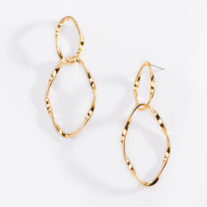 ✨ Aretes Largos con Poste en Baño de Oro ✨